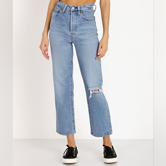 Levi's Denim - LEVIS Ribcage Straight Ankle jeans* light wash*sz27
